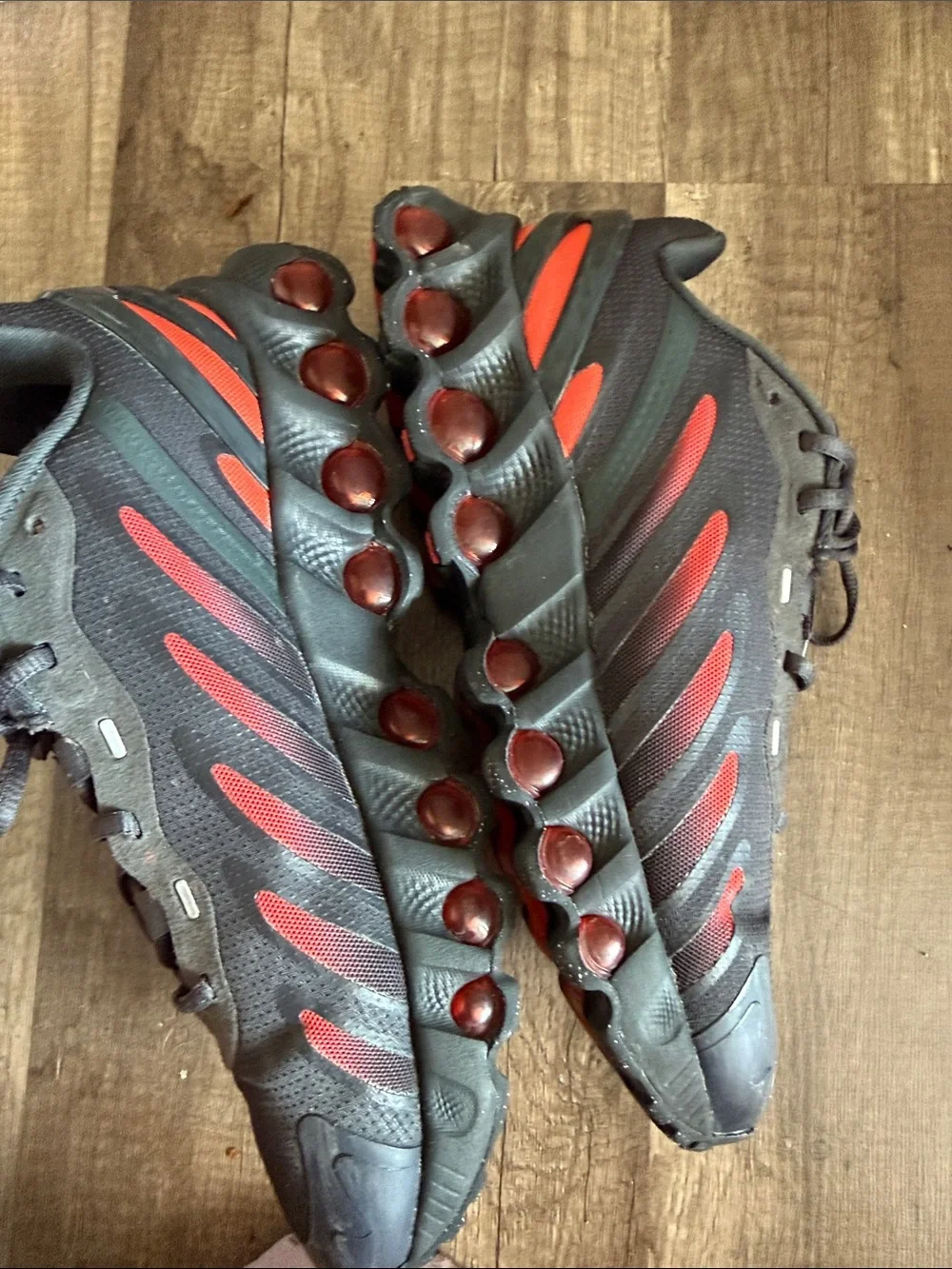 Nike Kids' Black and Red Bubble Sole Sneakers
